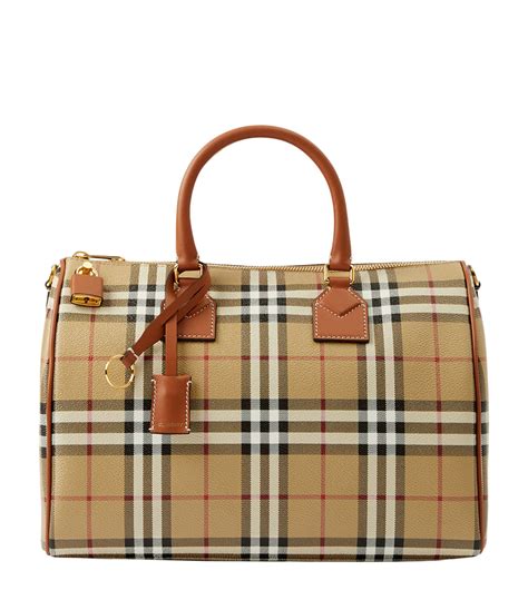 burberry medium leather bowling bag|burberry check bowling bag.